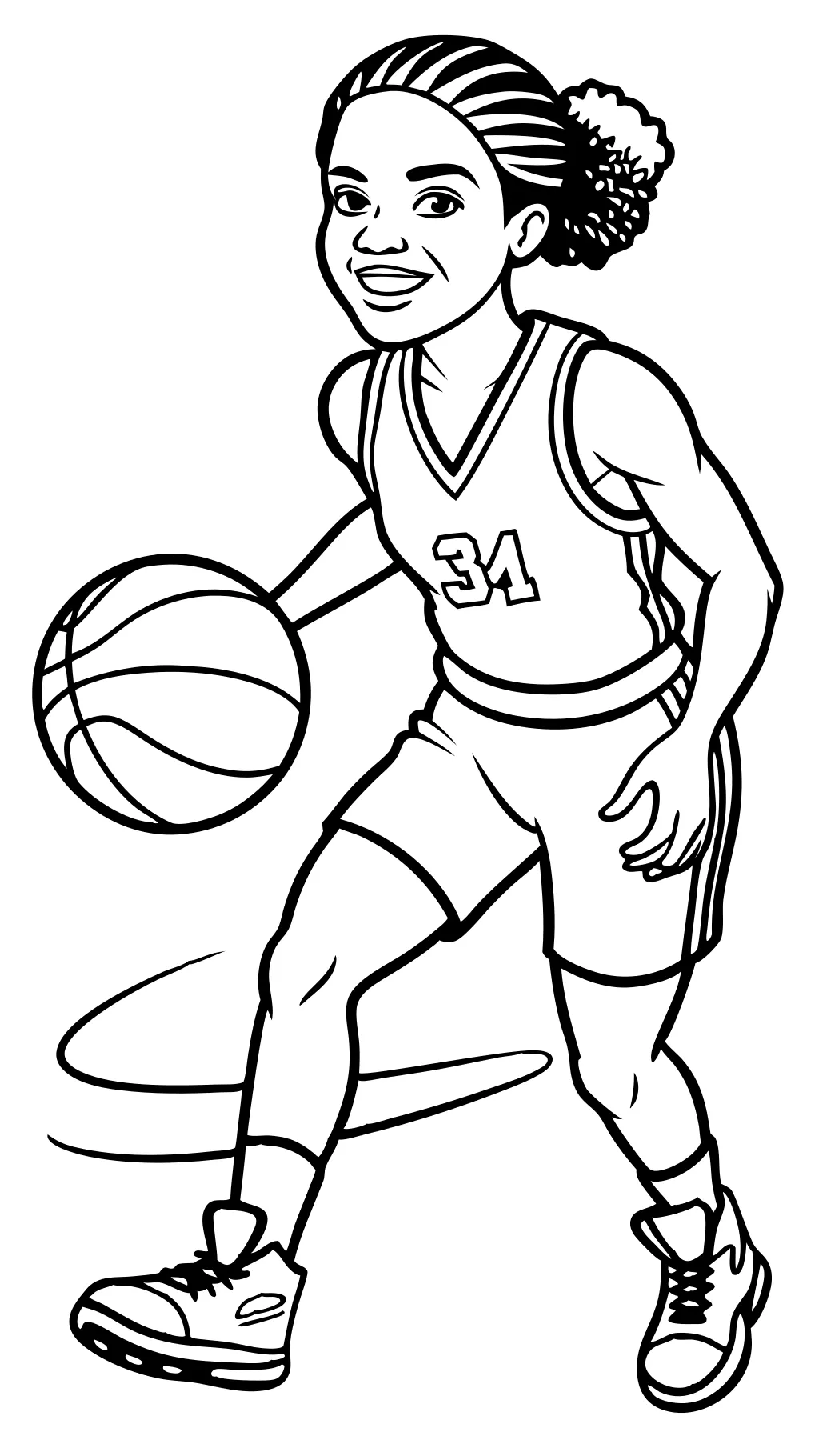 caitlin clark coloring page